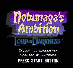 Nobunaga's Ambition - Lord of Darkness (USA) Title Screen